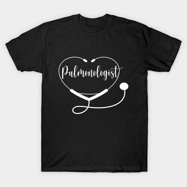 Pulmonologist Doctor with Heart T-Shirt by Islanr